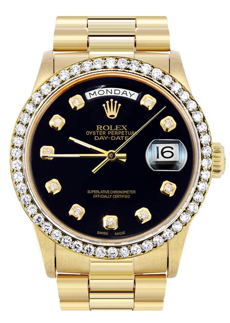 rolex day date with diamonds.